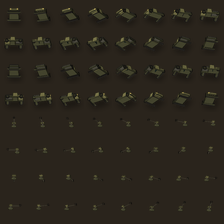 Armed technical sprite sheet